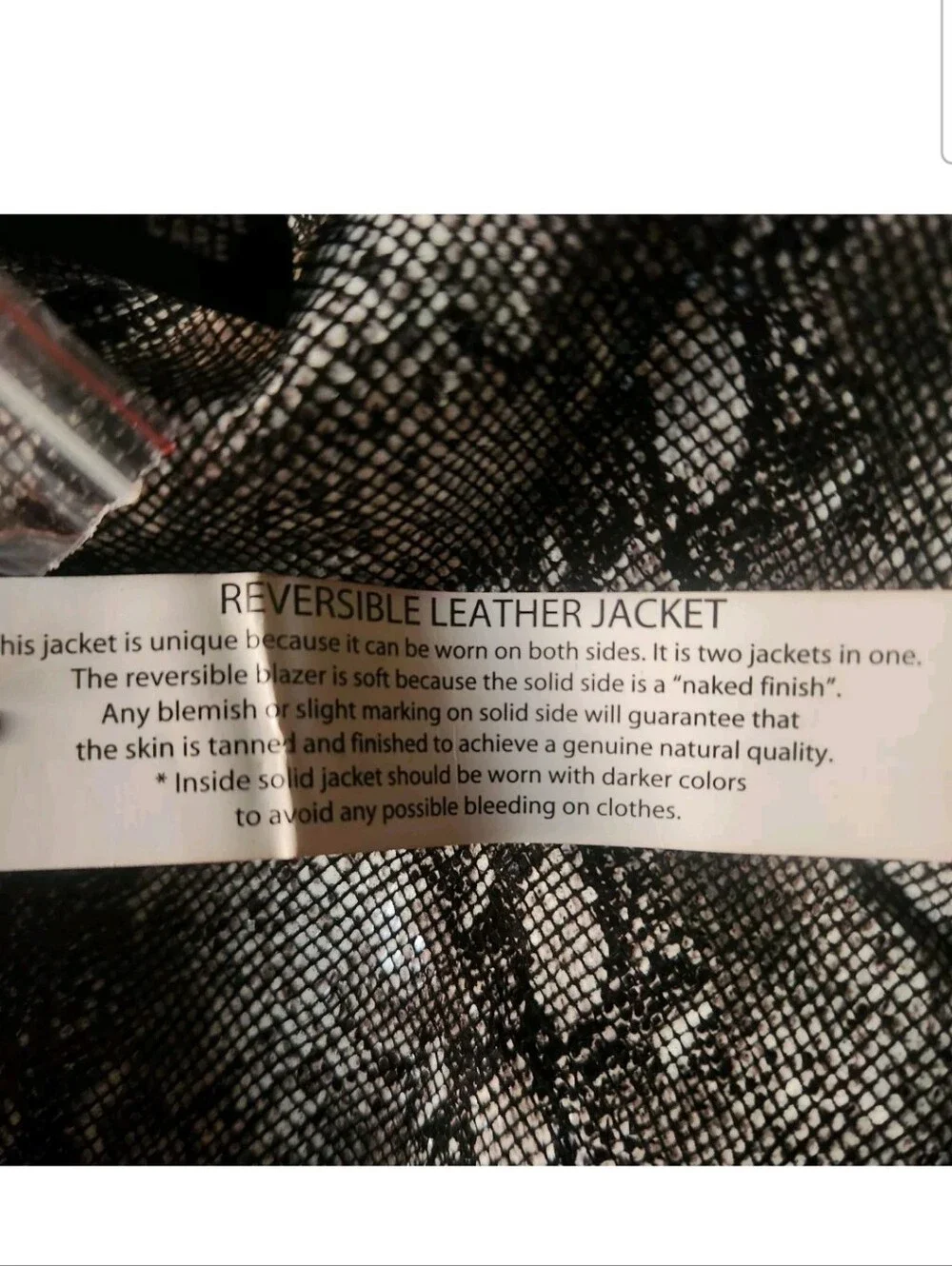 NEIMAN MARCUS Reversible Leather Jacket NWT! Sz M Matte Black Shiny Snakeskin